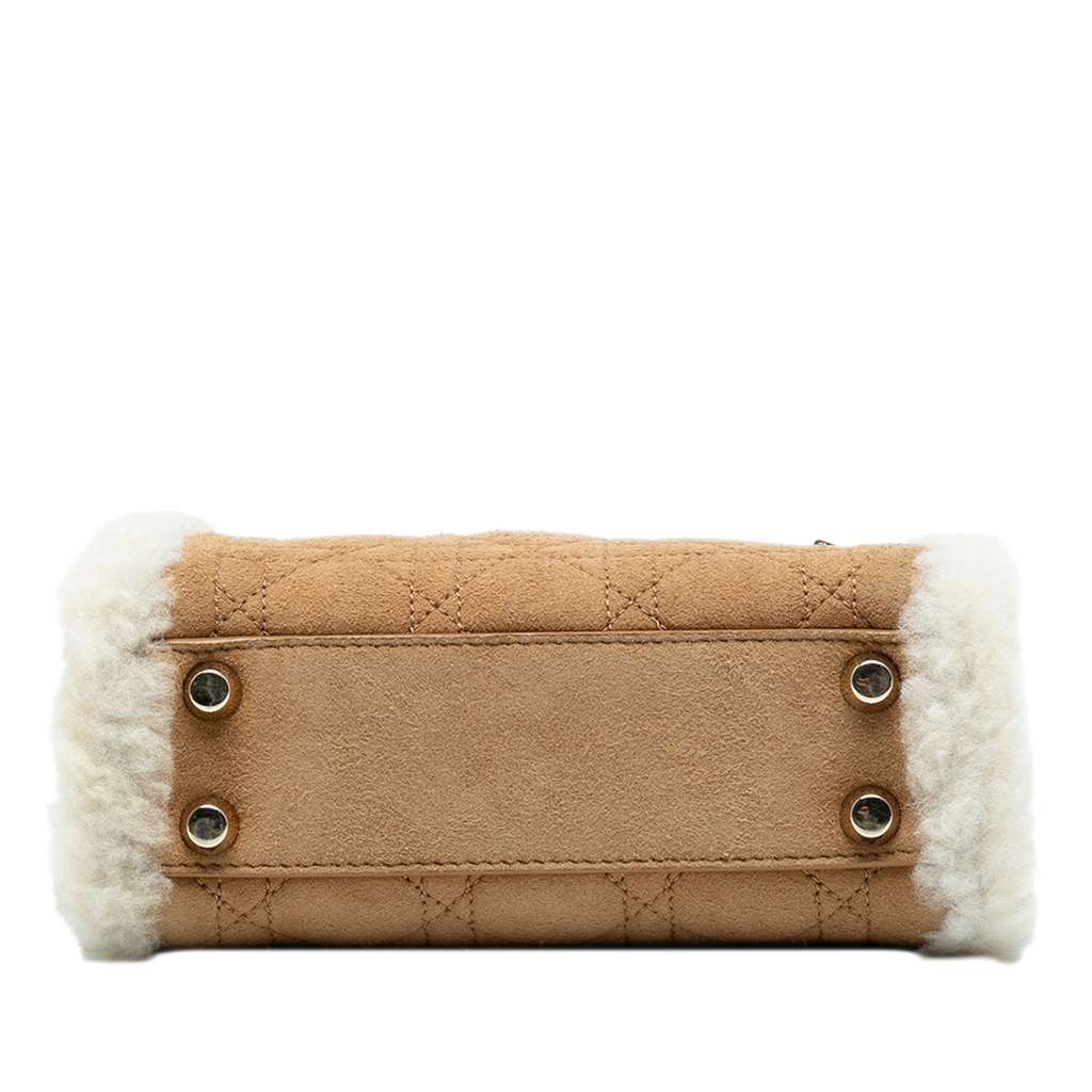 Dior Mini Suede Shearling Cannage Lady Dior - 3