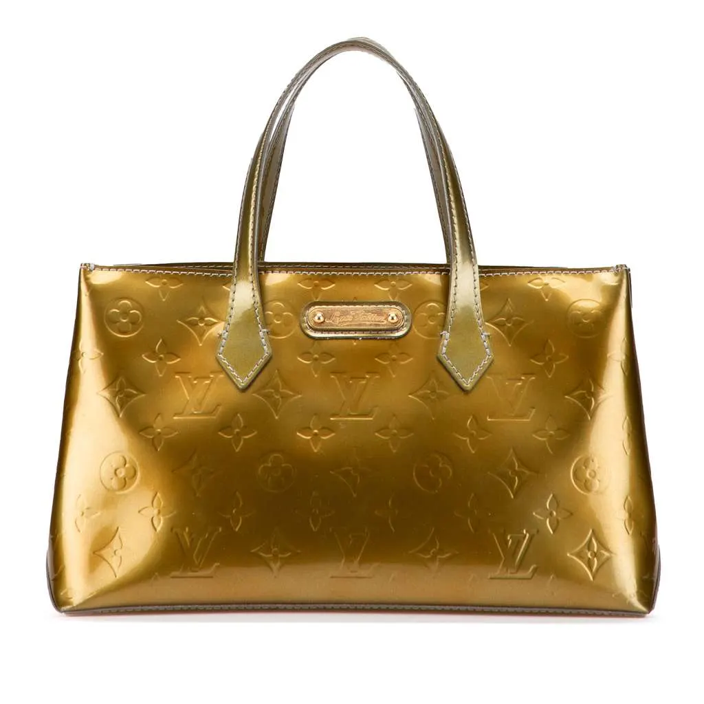 Louis Vuitton Monogram Vernis Wilshire PM Gold Leather Good - Front View