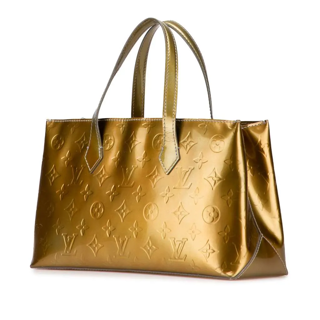 Louis Vuitton Monogram Vernis Wilshire PM Gold Leather Good - Back View