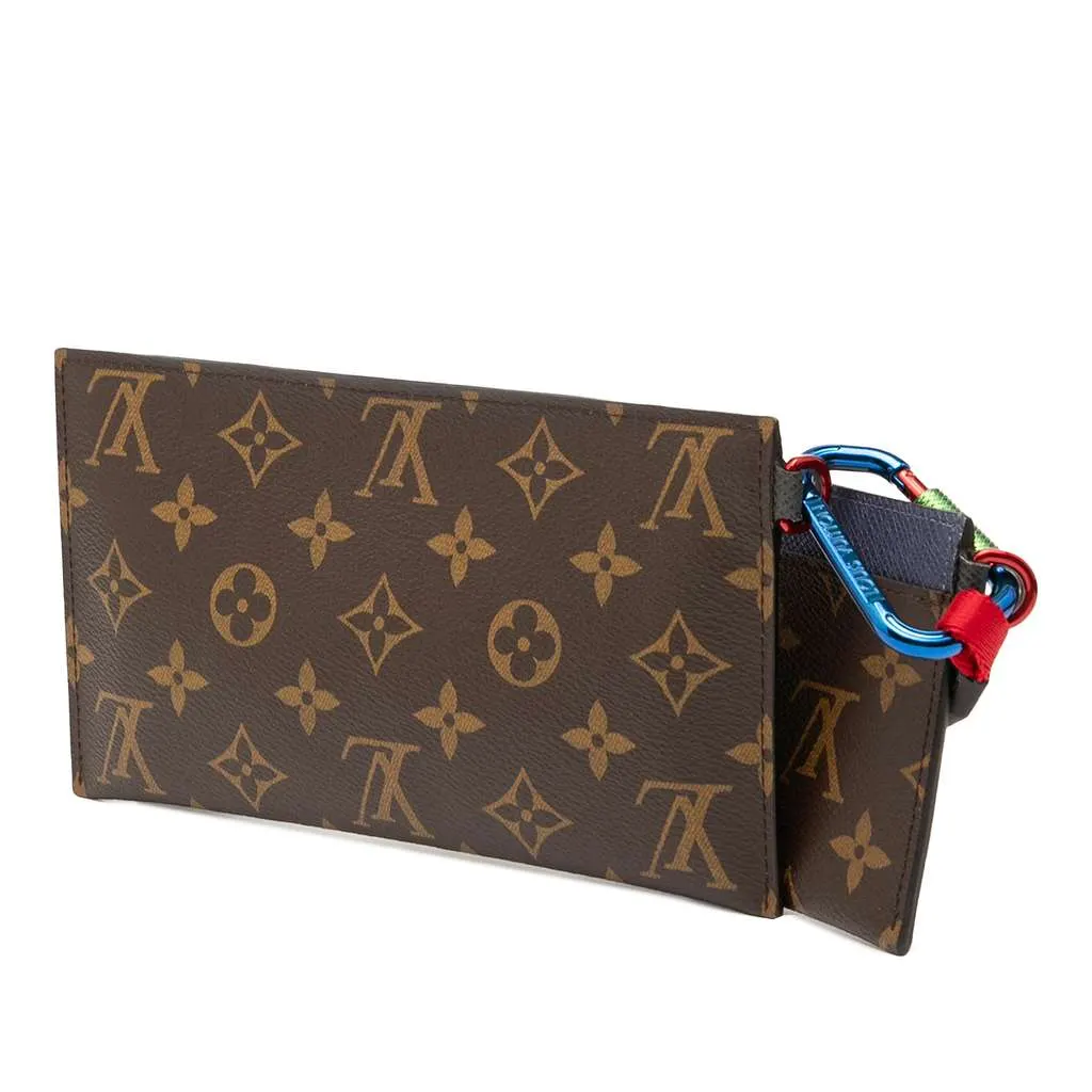 Louis Vuitton Monogram Outdoor Ribbon Pochette Brown Good - Back View
