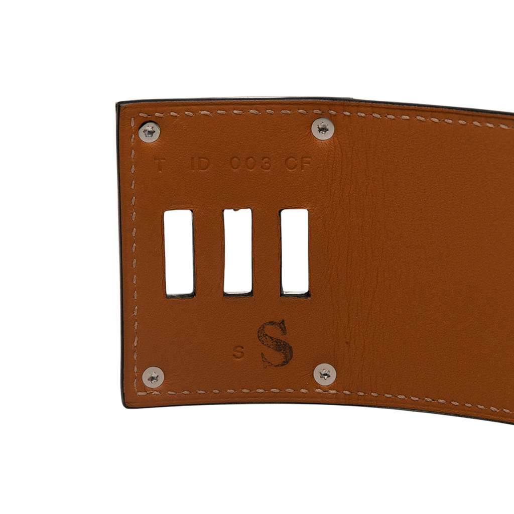 Hermès Swift and Palladium Plated Kelly Extreme Dog Bracelet - 4