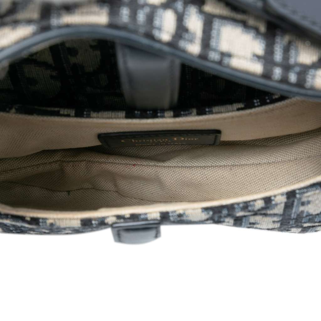 Dior Mini Oblique Canvas Saddle Bag - 4