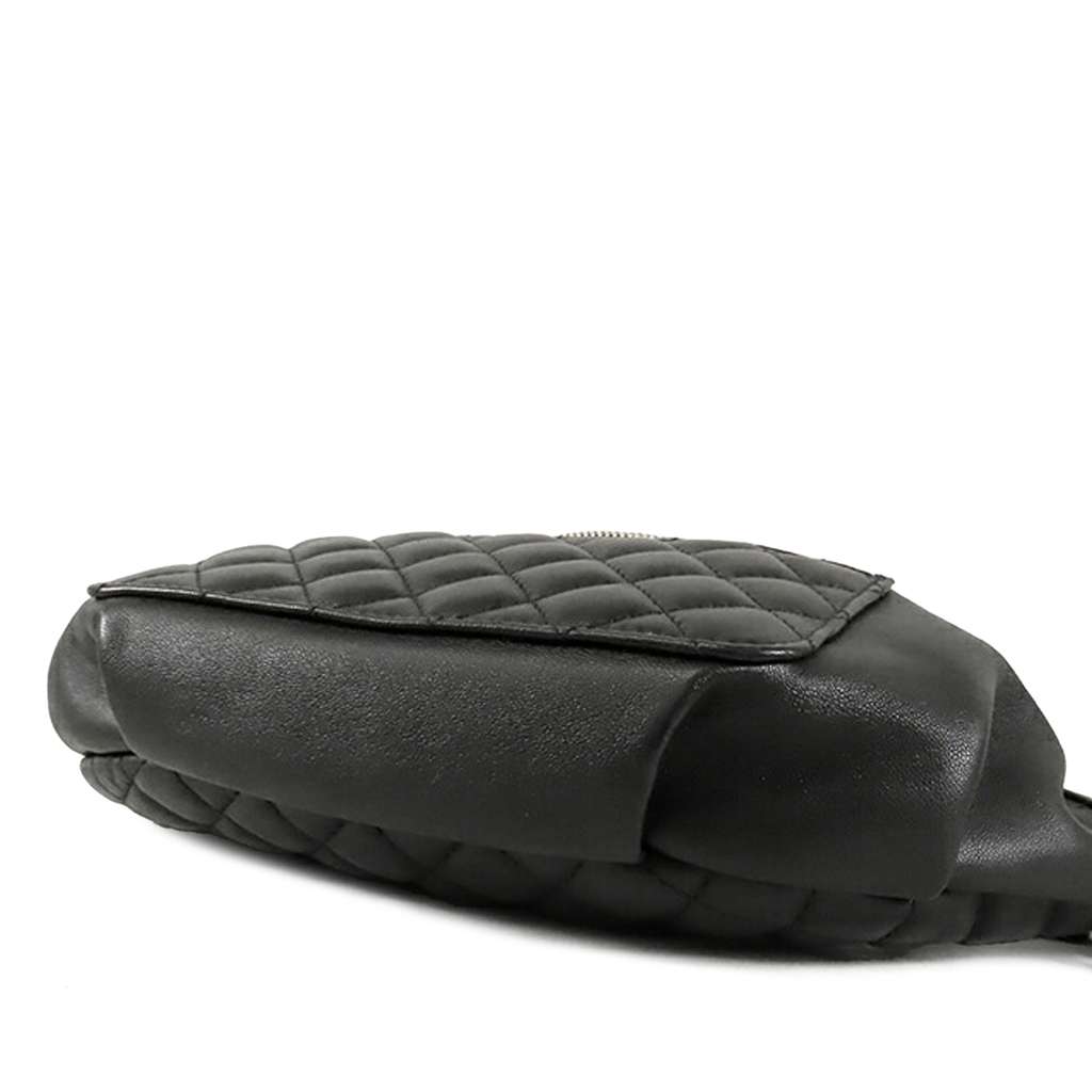 Chanel Quilted Crumpled Lambskin Front Pocket Belt Bag - 3