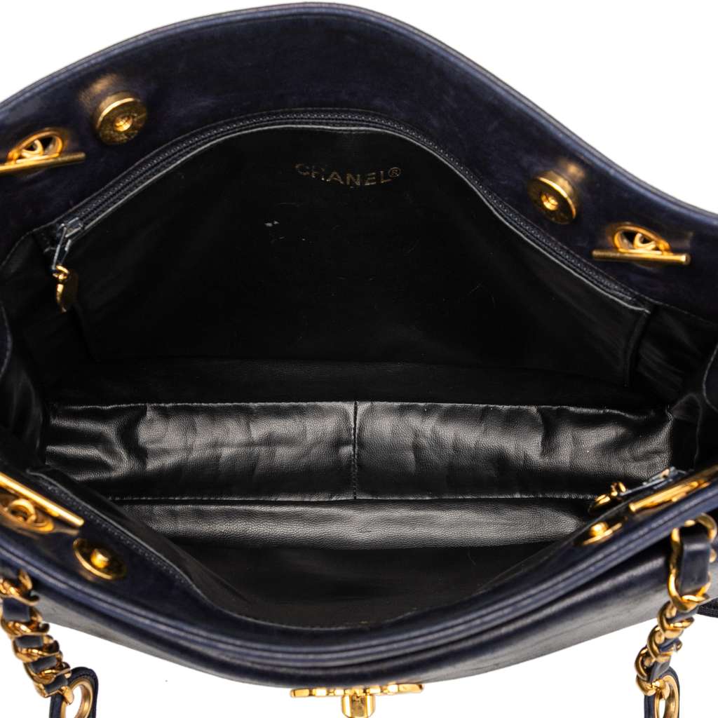 Chanel CC Lambskin Front Pocket Tote - 4
