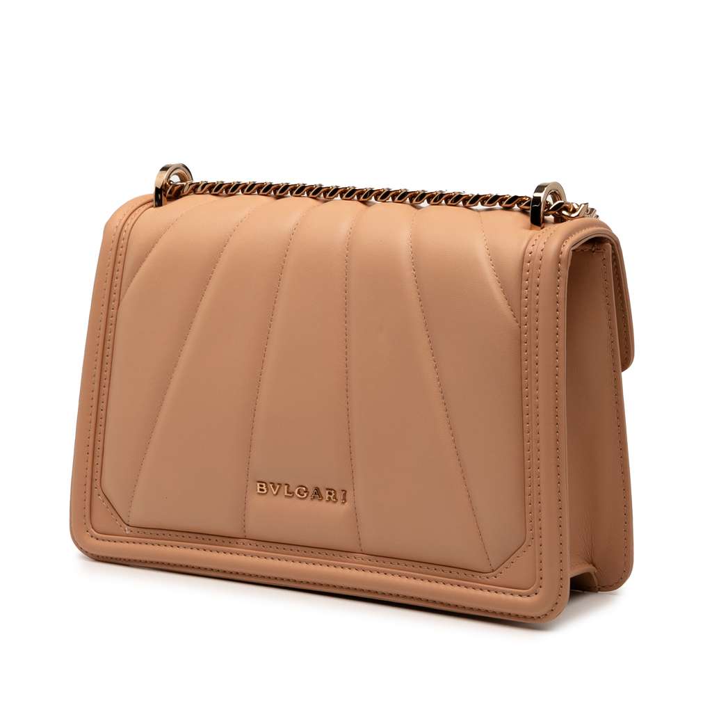 Bvlgari Quilted Smooth Calfskin Diamond Blast Serpenti Forever Crossbody - 2