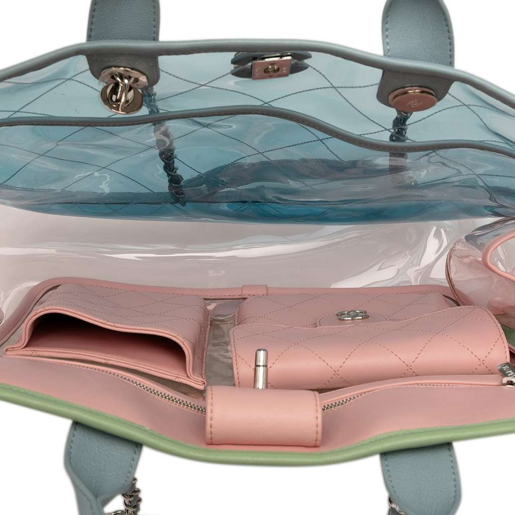 Chanel Medium Tricolor PVC and Lambskin Coco Splash Shopping Tote - 4