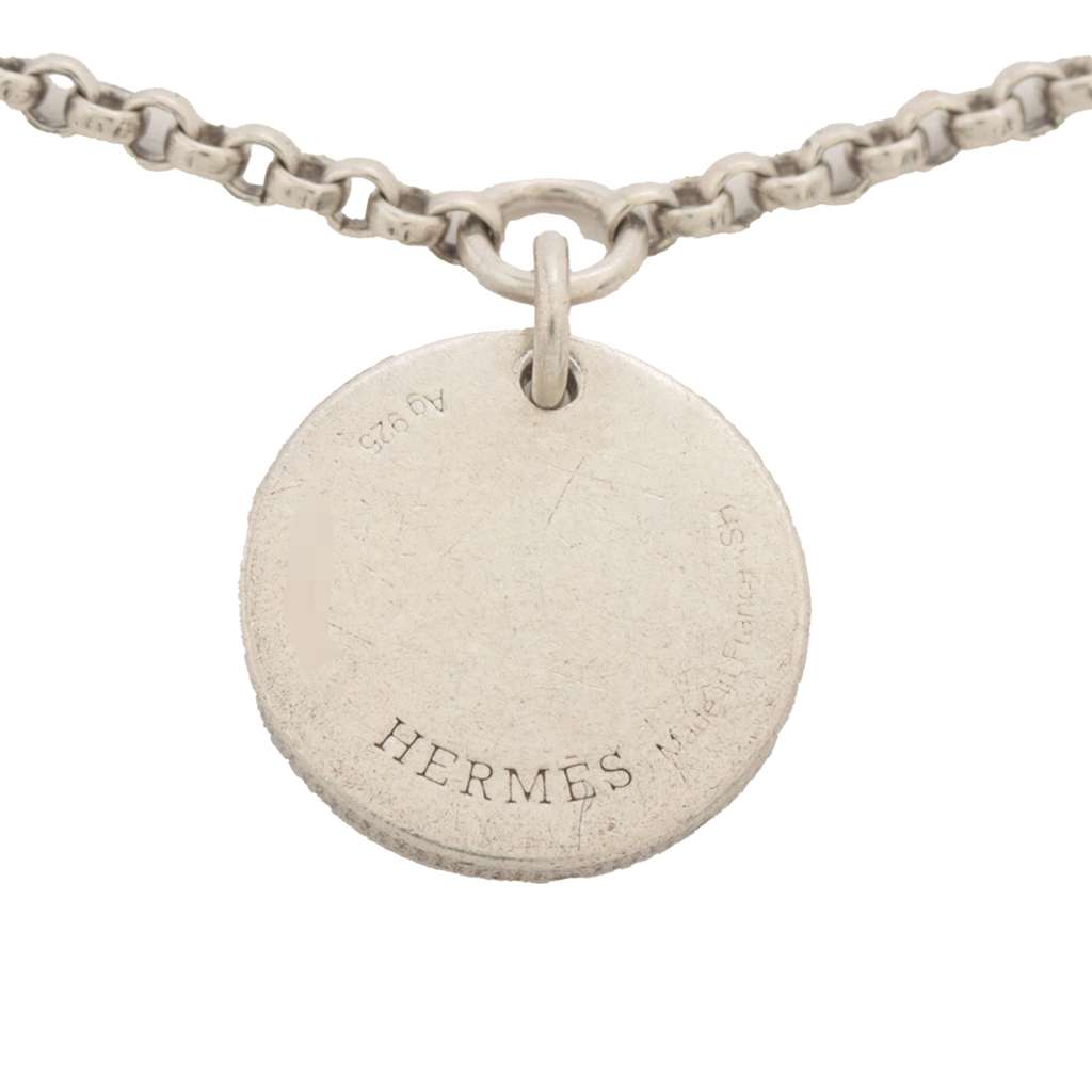 Hermès Sterling Silver and 18K Rose Gold Ex-Libris Bracelet SH - 3