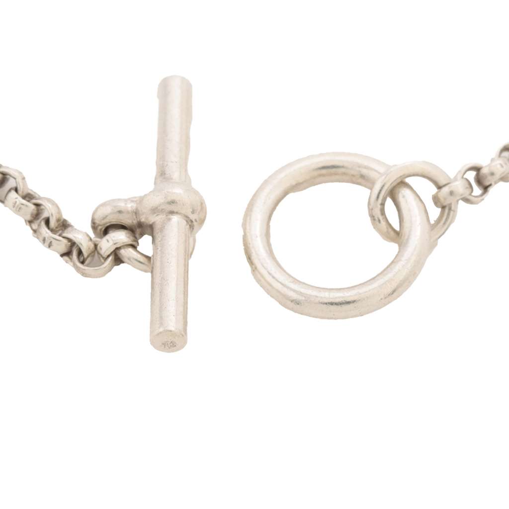 Hermès Sterling Silver and 18K Rose Gold Ex-Libris Bracelet SH - 5