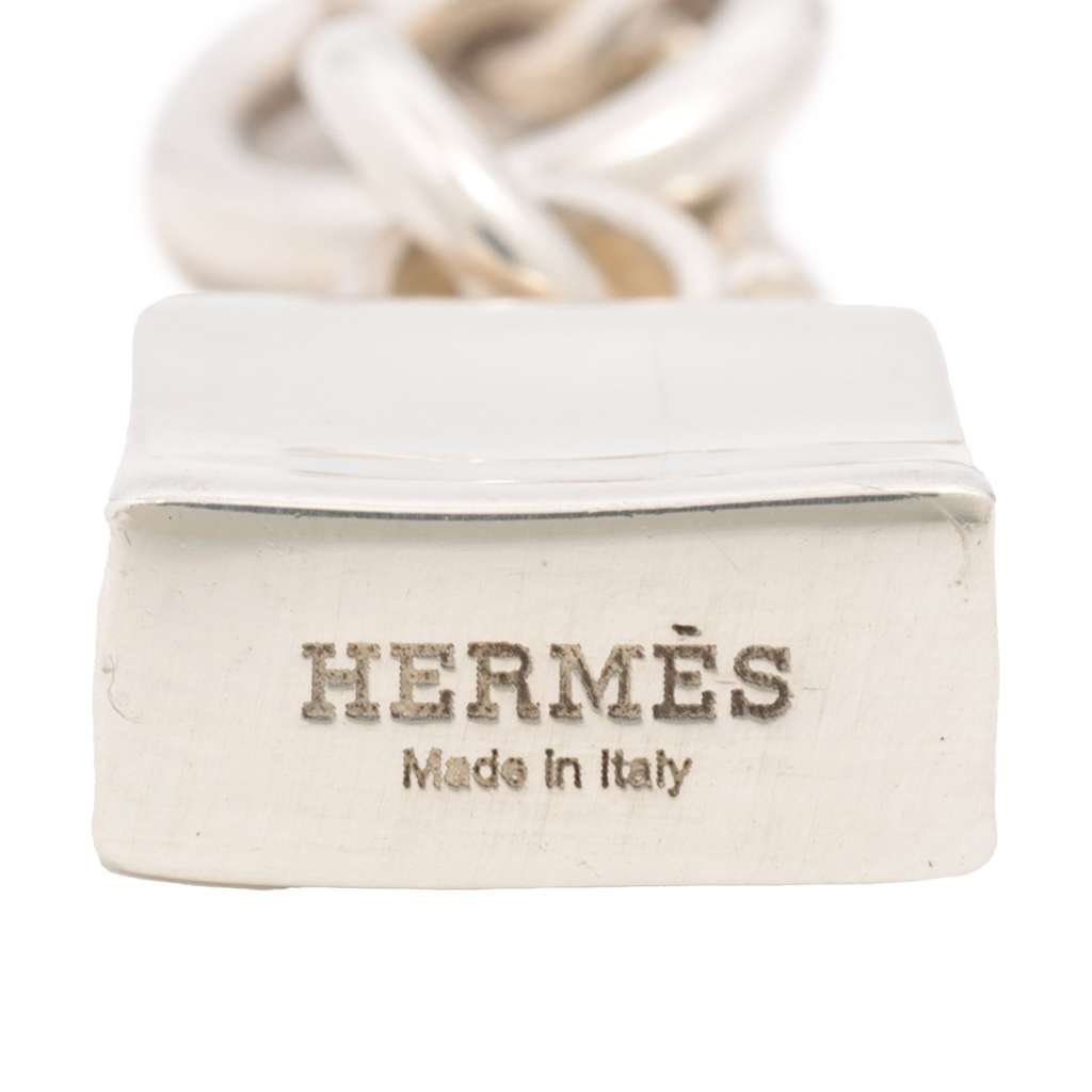 Hermès Sterling Silver Amulettes Kelly Necklace - 4