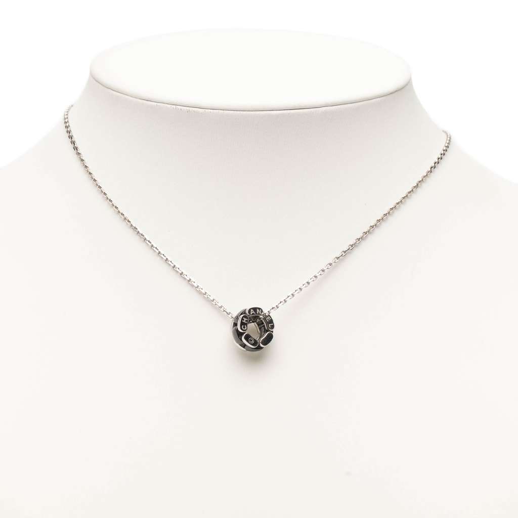 Chanel 18K White Gold Ceramic Ultra Necklace - 5