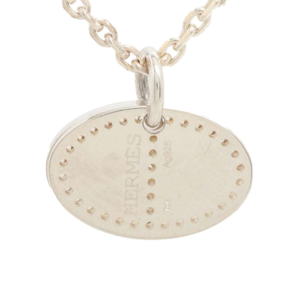 Hermès Sterling Silver Evelyne Eclipse Pendant Necklace - 2