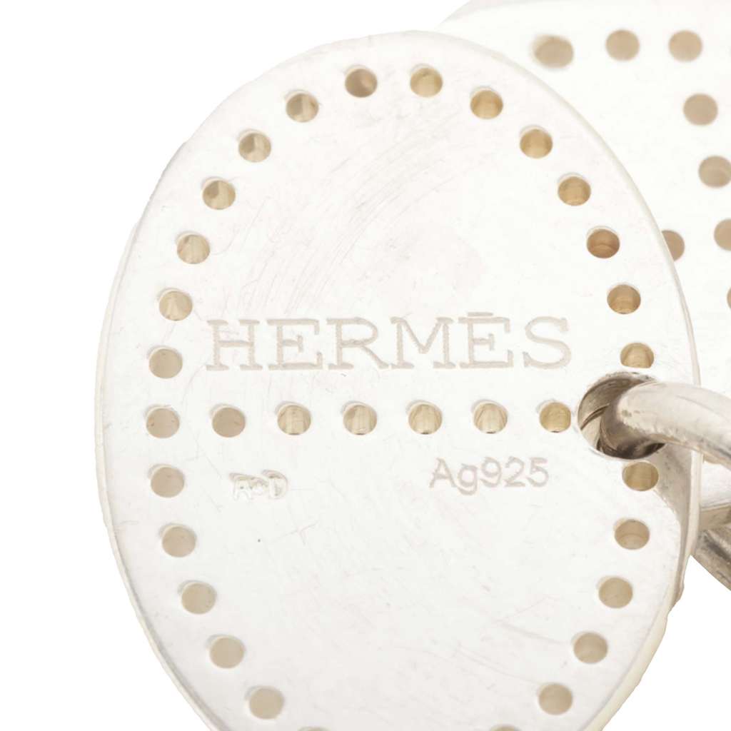 Hermès Sterling Silver Evelyne Eclipse Pendant Necklace - 3