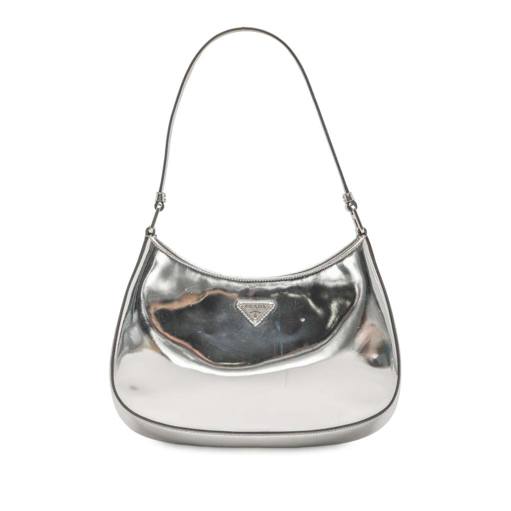 Prada Brushed Leather Cleo Shoulder Bag