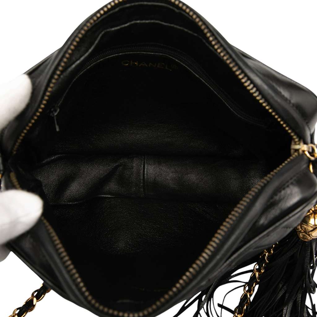 Chanel CC Chevron Quilted Lambskin Tassel Camera Case - 4