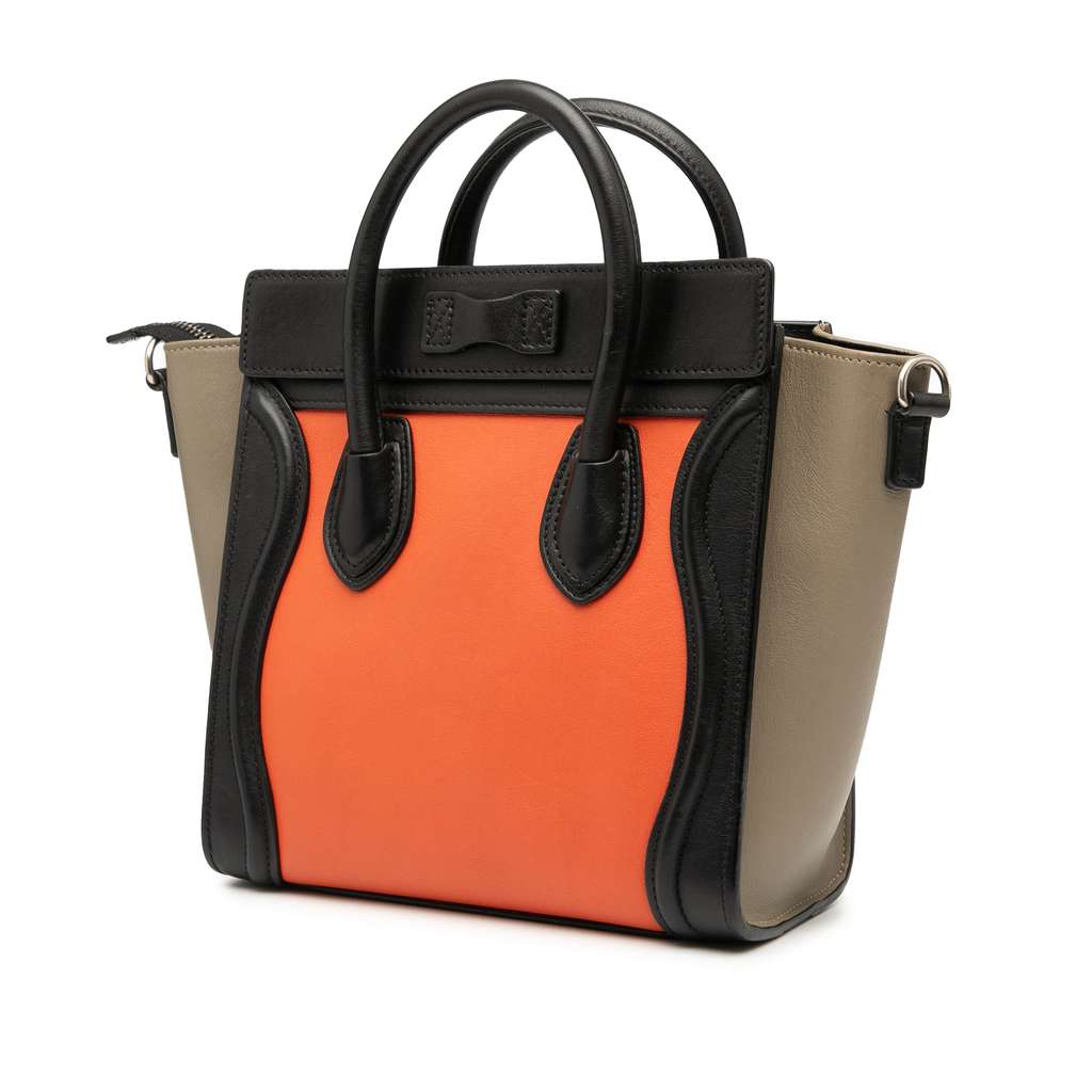 Celine Nano Tricolor Leather Luggage Tote - 2