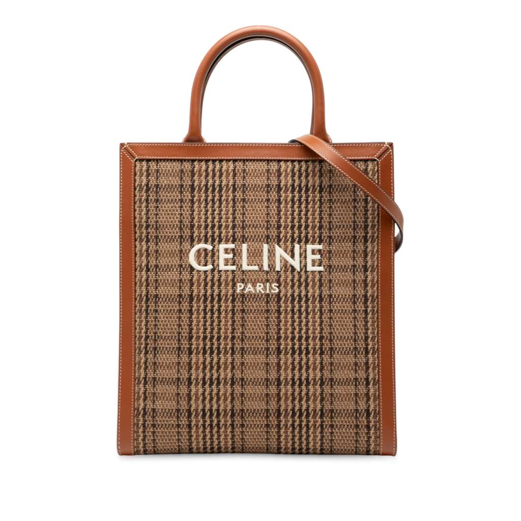 Celine Small Canvas Vertical Cabas Satchel