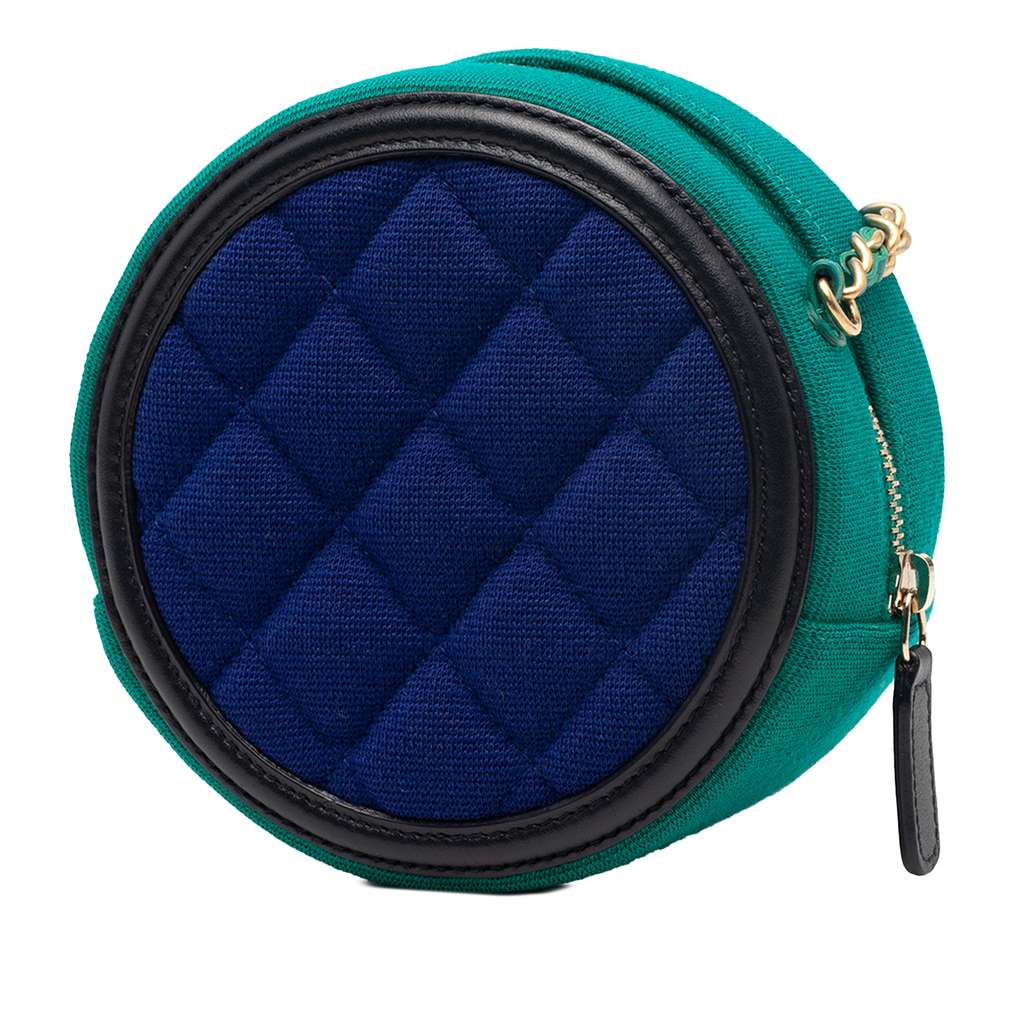 Chanel Tricolor Jersey CC Filigree Round Crossbody - 2