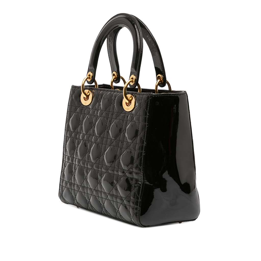 Dior Medium Patent Cannage Lady Dior - 2