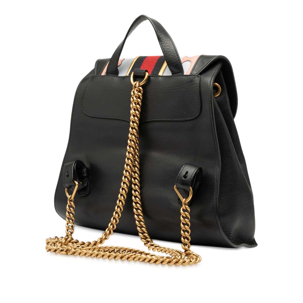 Gucci GG Marmont Leather Web Heart Backpack - 2