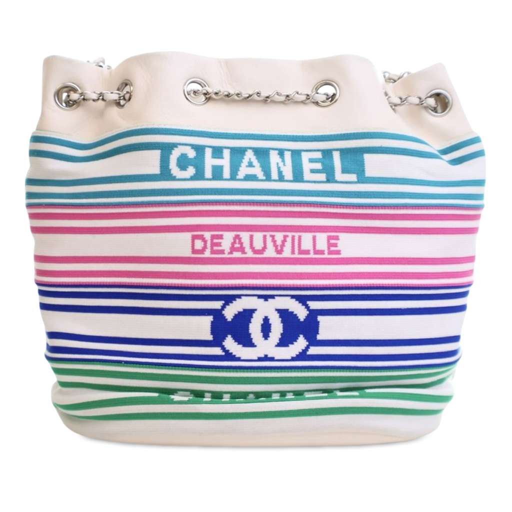 Chanel Mixed Fibers and Aged Calfskin Venise Biarritz Bucket Bag - 3