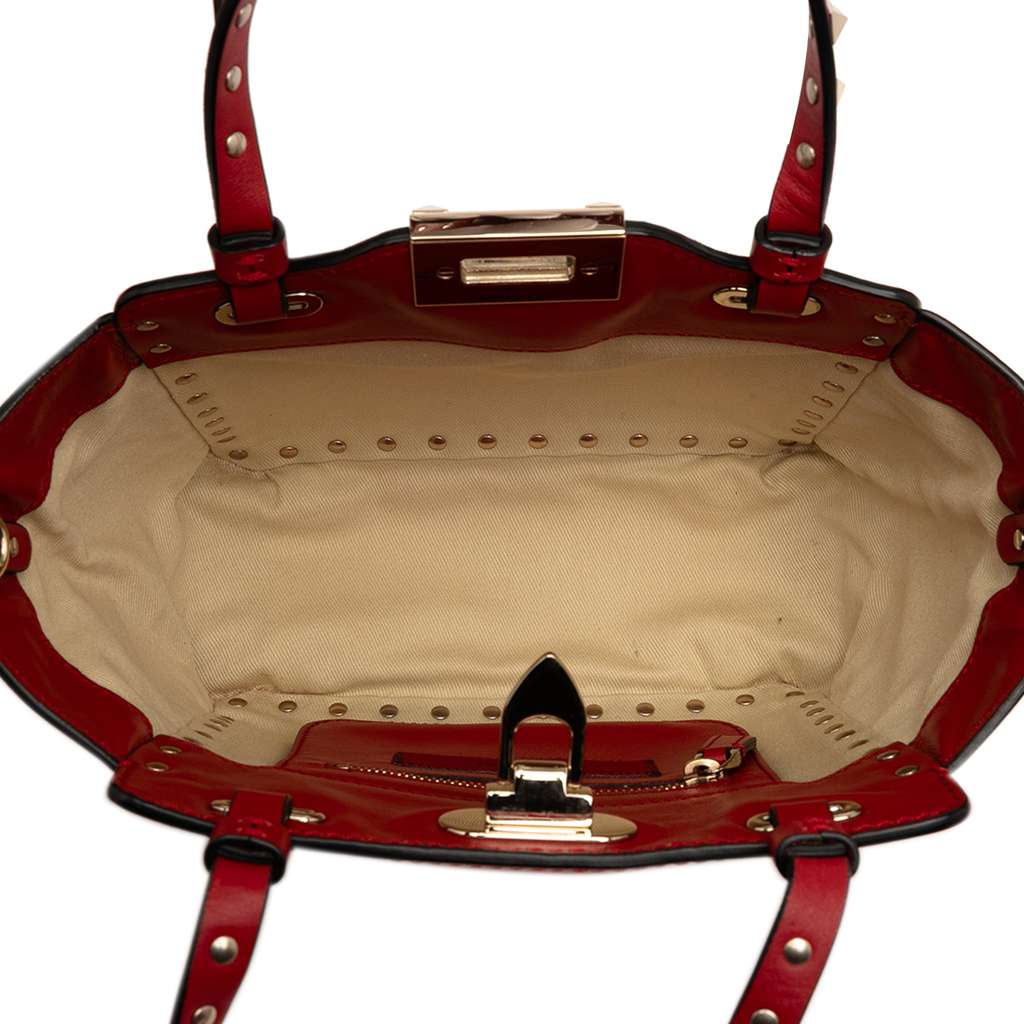 Valentino Mini Leather Rockstud Satchel - 4