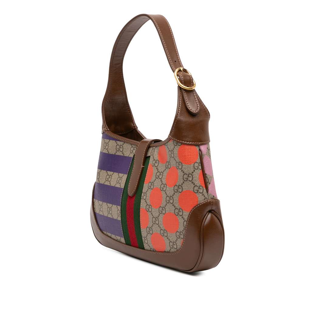 Gucci Small GG Supreme Web Geometric Jackie 1961 Crossbody - 2