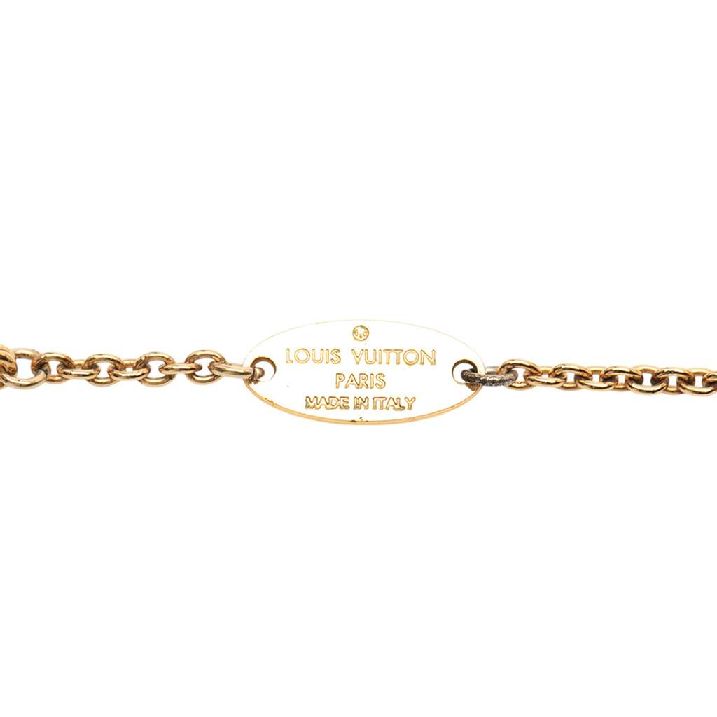 Louis Vuitton Gold Plated Essential V Necklace - 2