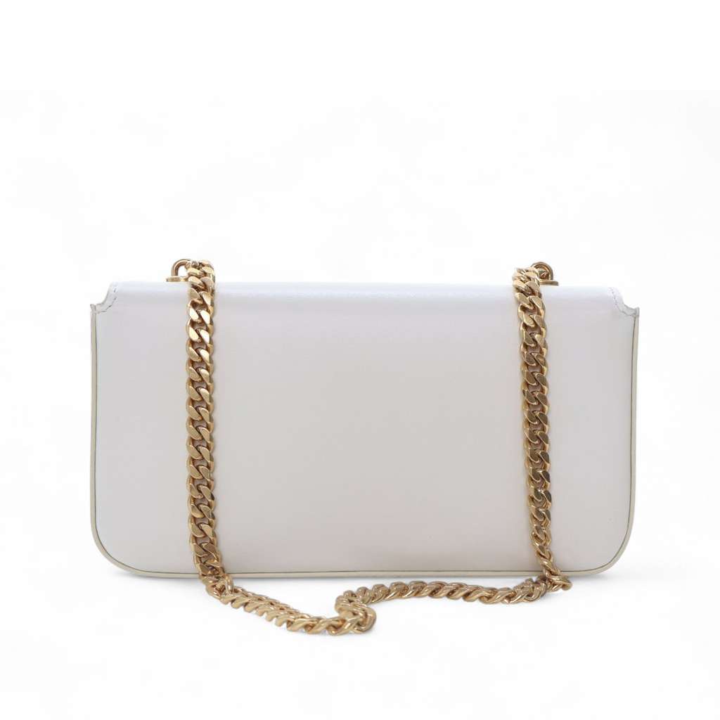 Celine Calfskin Cuir Triomphe Chain Shoulder Bag - 2