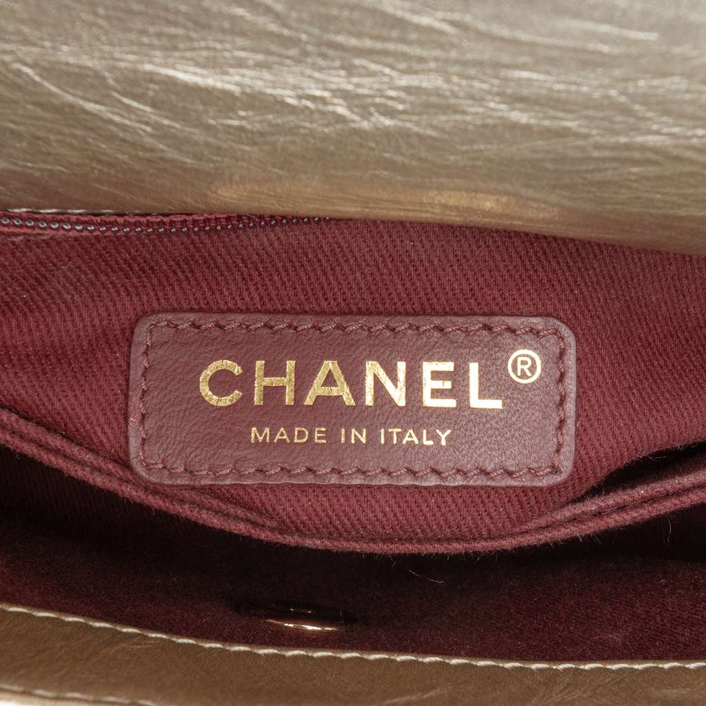 Chanel Small Quilted Metallic Calfskin Coco Top Handle Bag - 5