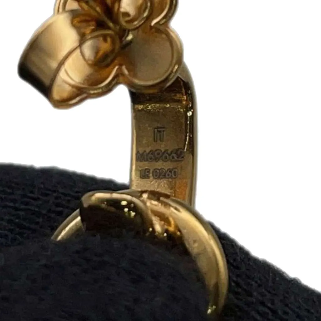 Louis Vuitton Gold Plated Crazy In Lock Drop Push Back Earring Set Gold Metal Good - Model View