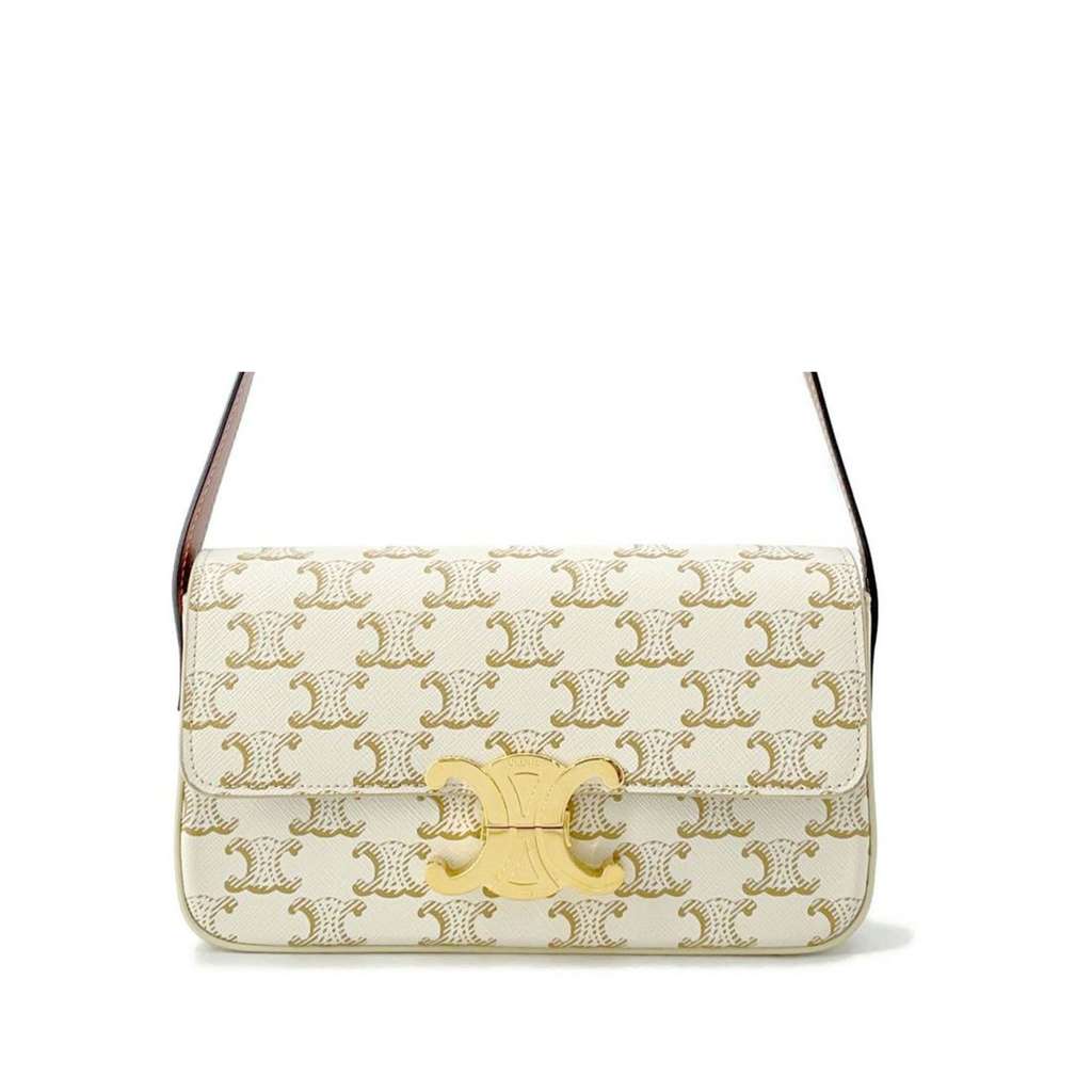 Celine Triomphe Coated Canvas Claude Shoulder Bag