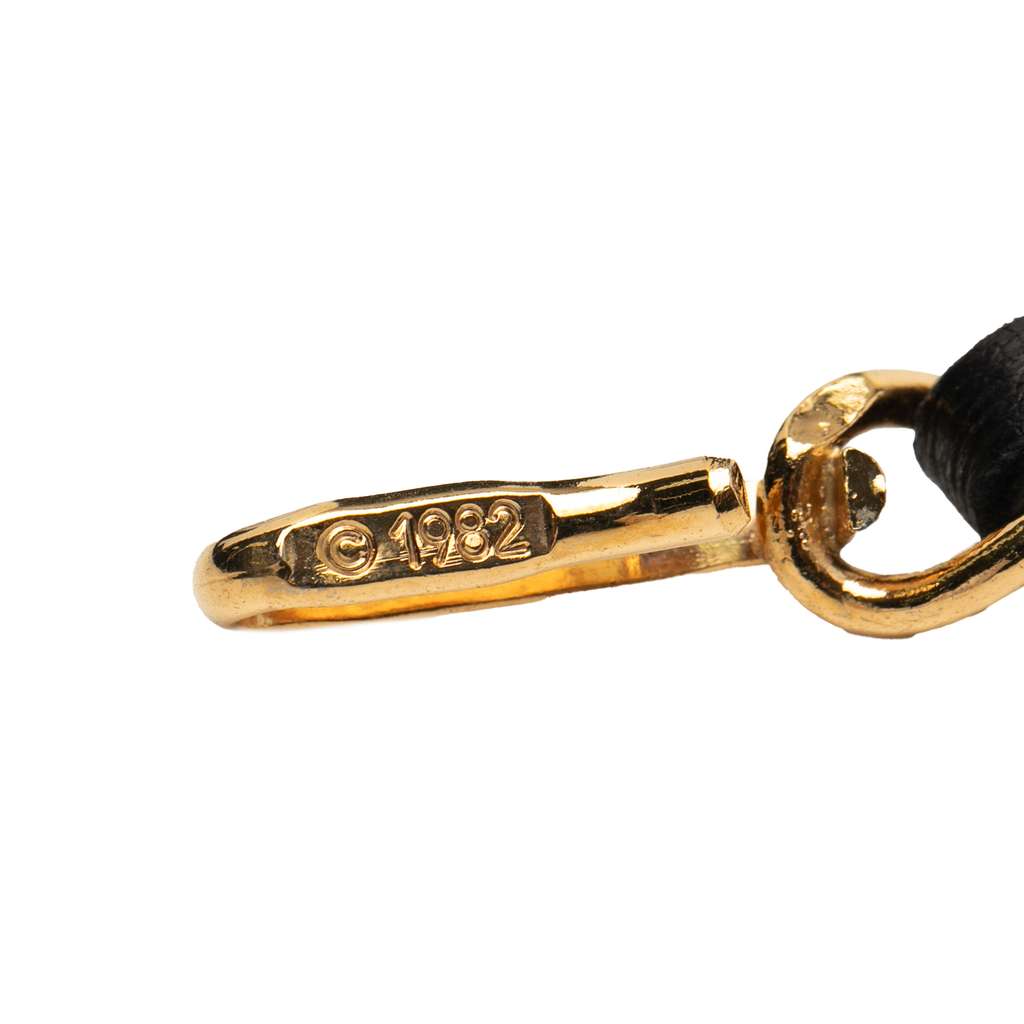 Chanel Gold Plated Leather Woven Medallion Chain Belt - 4