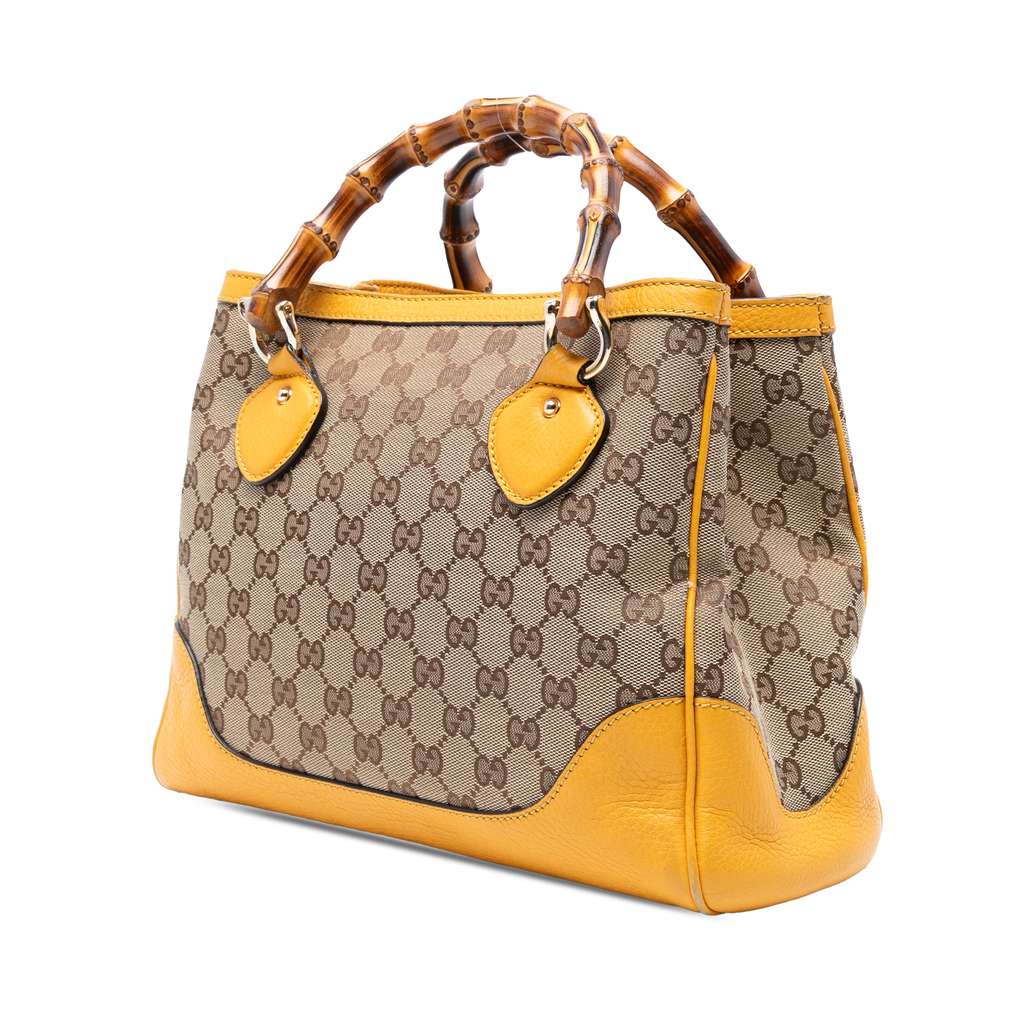 Gucci Small GG Canvas Diana Bamboo Top Handle Tote - 2