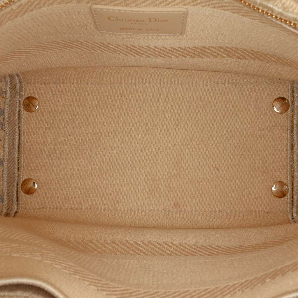 Dior Medium Embroidered Lace 3D Macrame Lady D Lite - 4