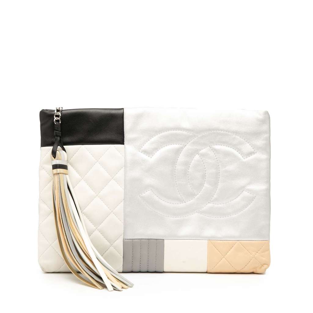 Chanel Medium Lambskin Colorblock Patchwork O Case
