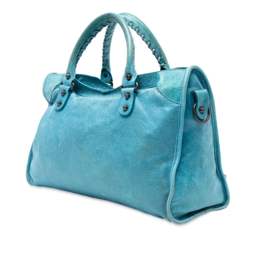 Balenciaga Lambskin Motocross Classic City Satchel - 2