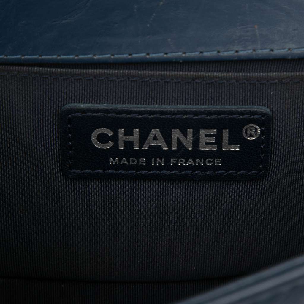 Chanel Small Chevron Aged Calfskin Jacket Boy Flap - 5