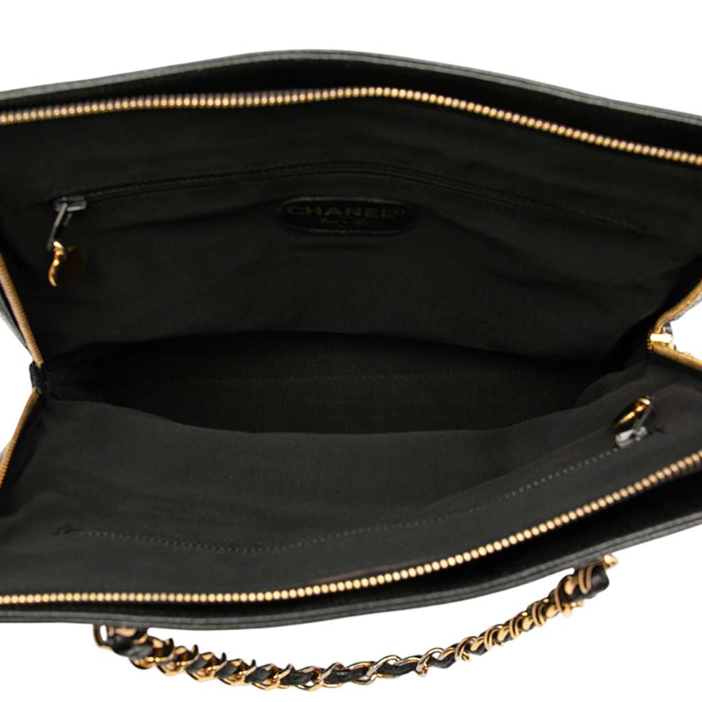 Chanel Caviar Logo Chain Tote - 4