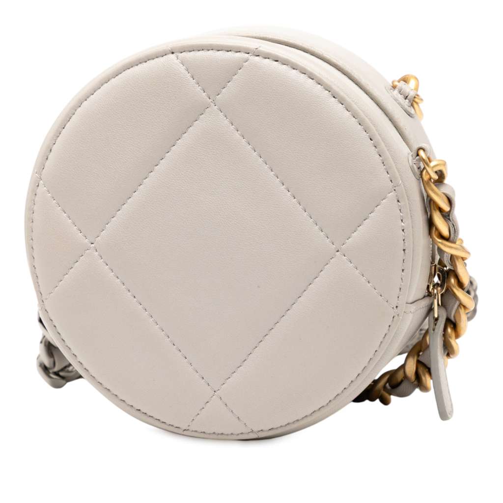 Chanel Lambskin 19 Round Clutch with Chain - 2