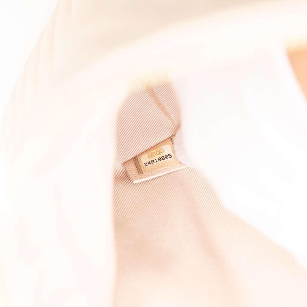 Chanel Large Quilted Caviar Chevron O Case Zip Pouch - 5