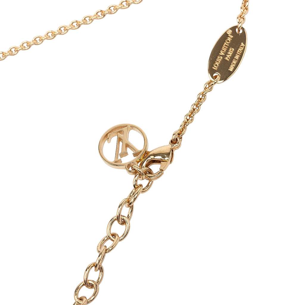 Louis Vuitton Gold Plated Essential V Necklace - 3