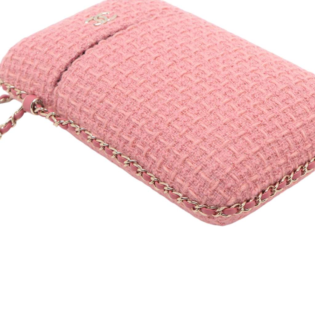 Chanel Tweed Chain Around Phone Holder - 5