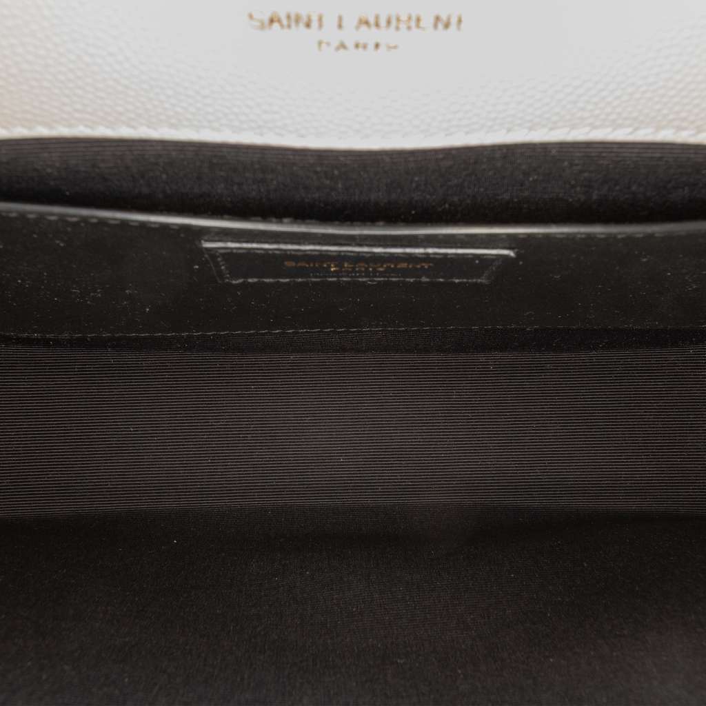 Saint Laurent Medium Grain De Poudre Triquilt Monogram Envelope Bag - 4