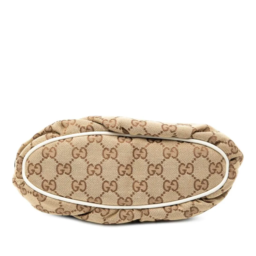 Gucci GG Canvas Web Handbag Brown Canvas Good - Inside View