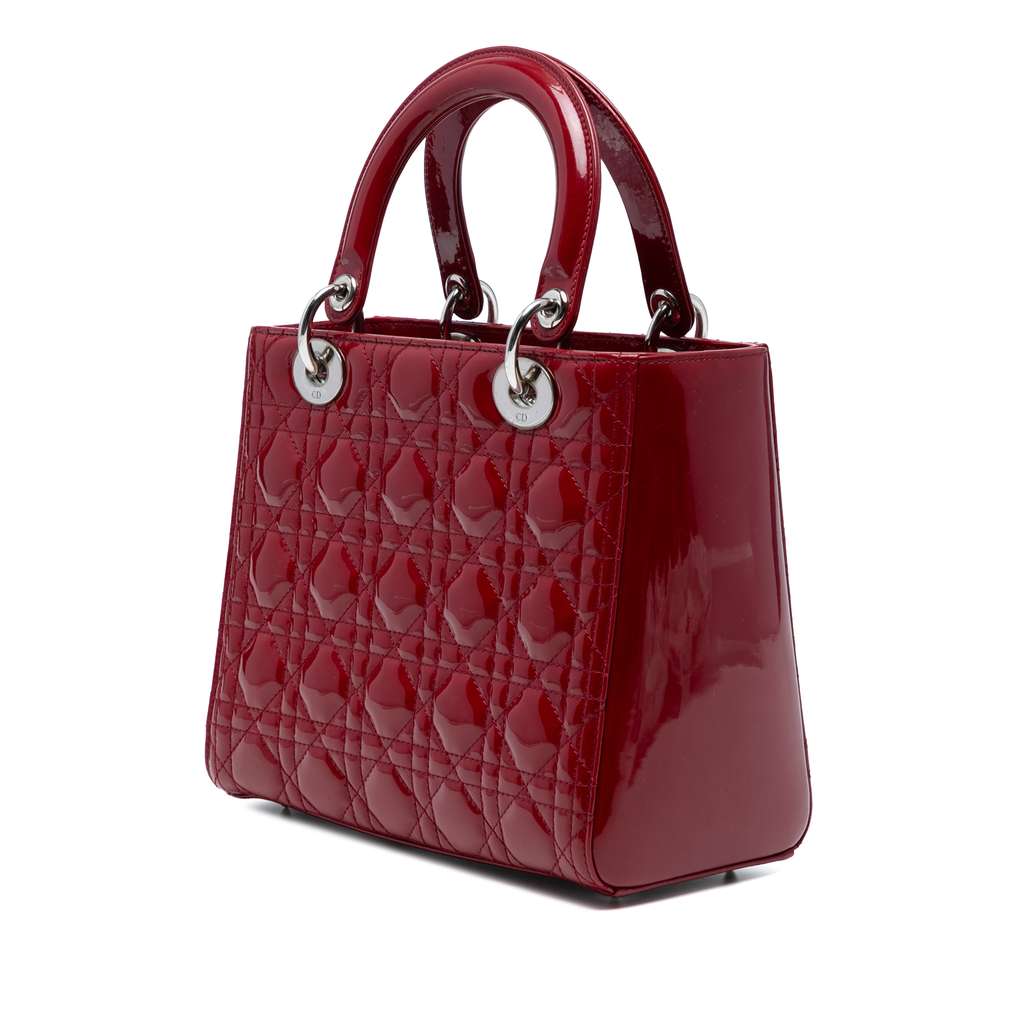 Dior Medium Patent Cannage Lady Dior - 2