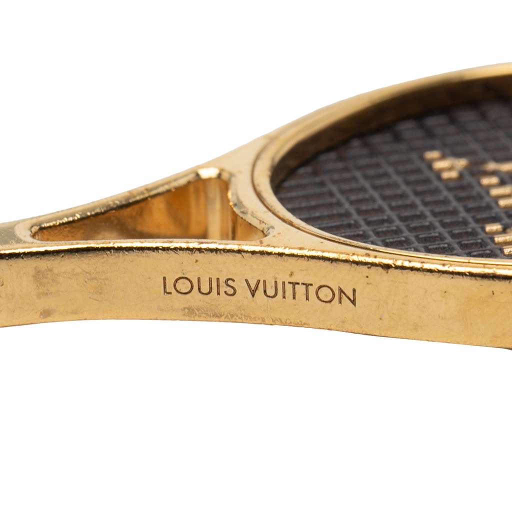Louis Vuitton Gold Plated LV Serve Bag Charm and Key Chain - 3