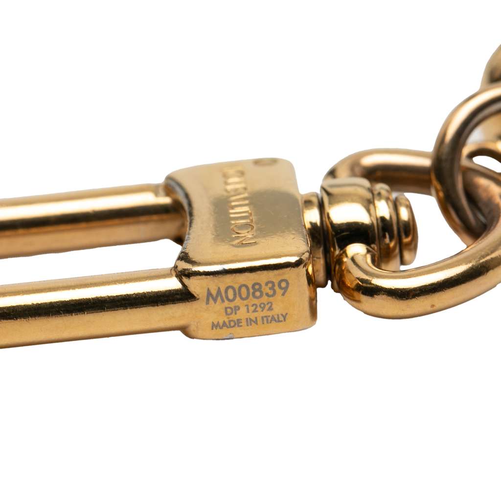 Louis Vuitton Gold Plated LV Serve Bag Charm and Key Chain - 5