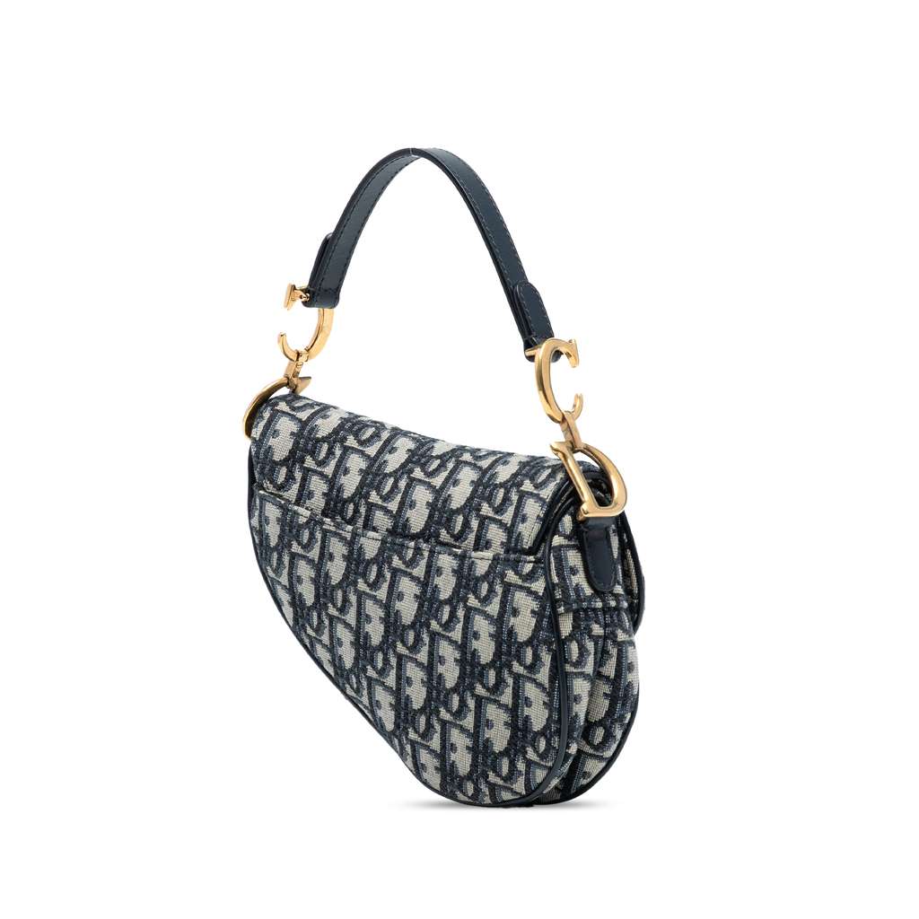 Dior Mini Oblique Canvas Saddle Bag - 2