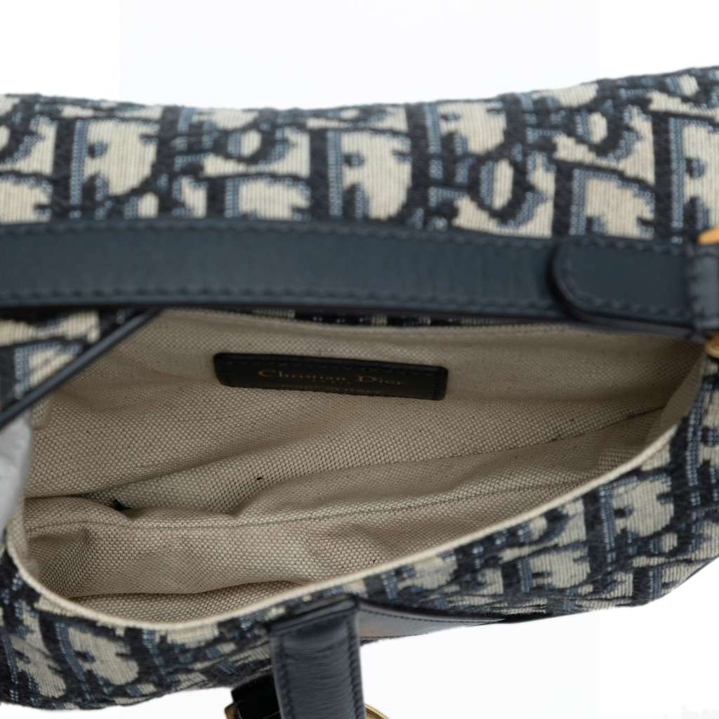 Dior Mini Oblique Canvas Saddle Bag - 4