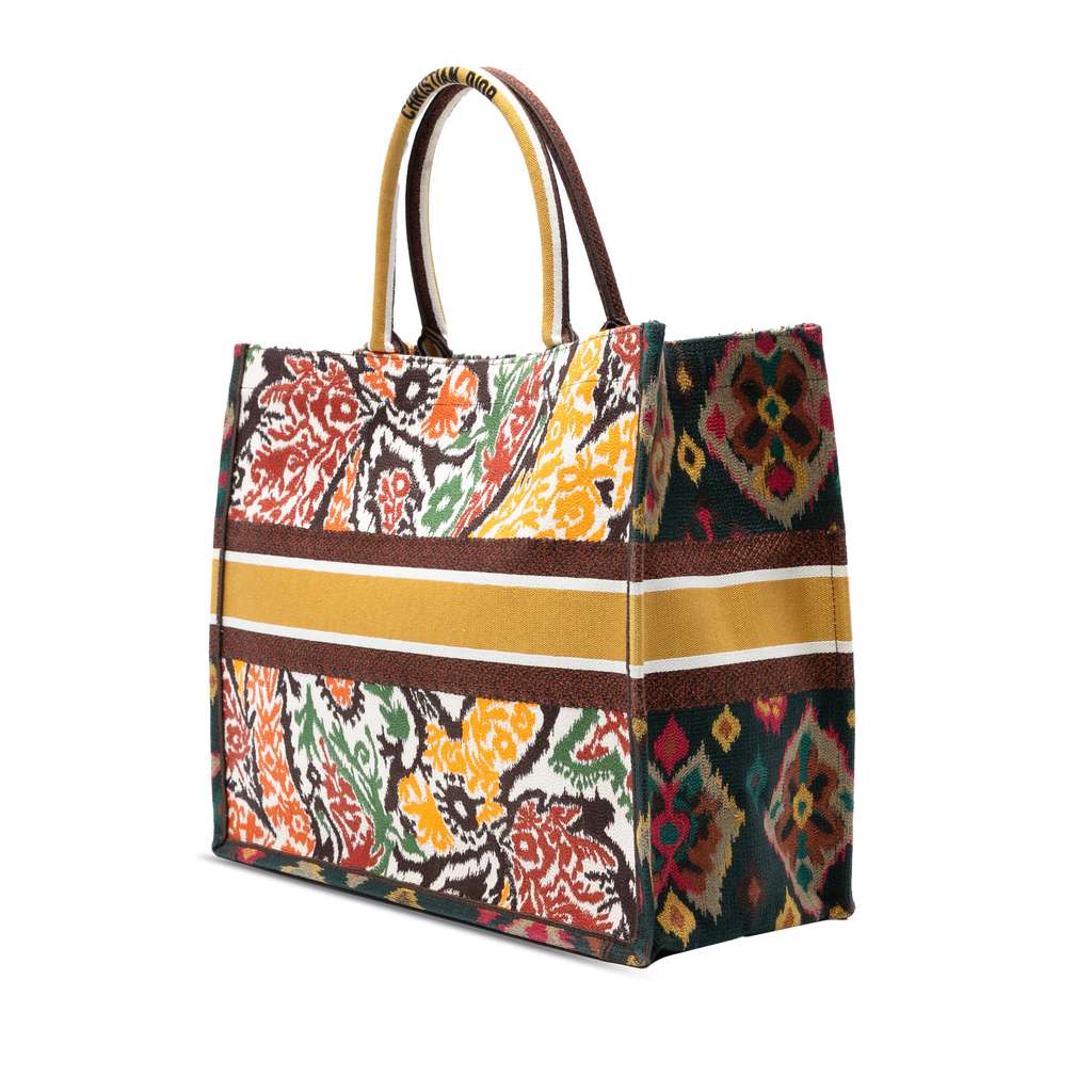 Dior Large Embroidered Canvas Paisley Book Tote - 2